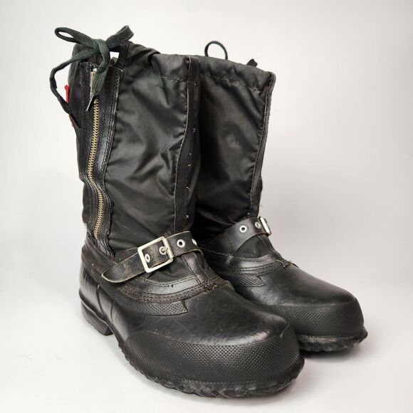 Vtg Ski Doo Boots Mens 6 Snowmobile Embroidered Snow Boots Ice Fishing Utility - Picture 7 of 16